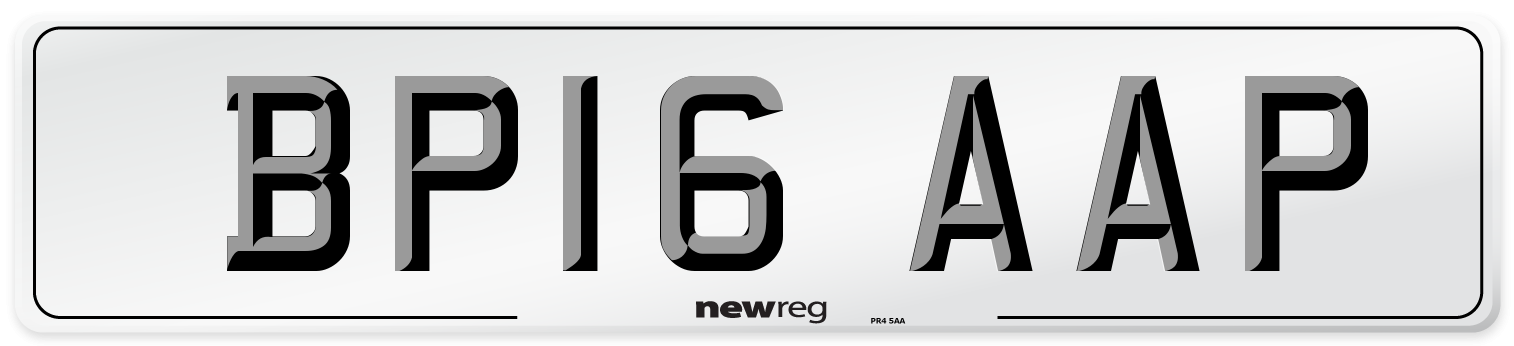 BP16 AAP Number Plate from New Reg